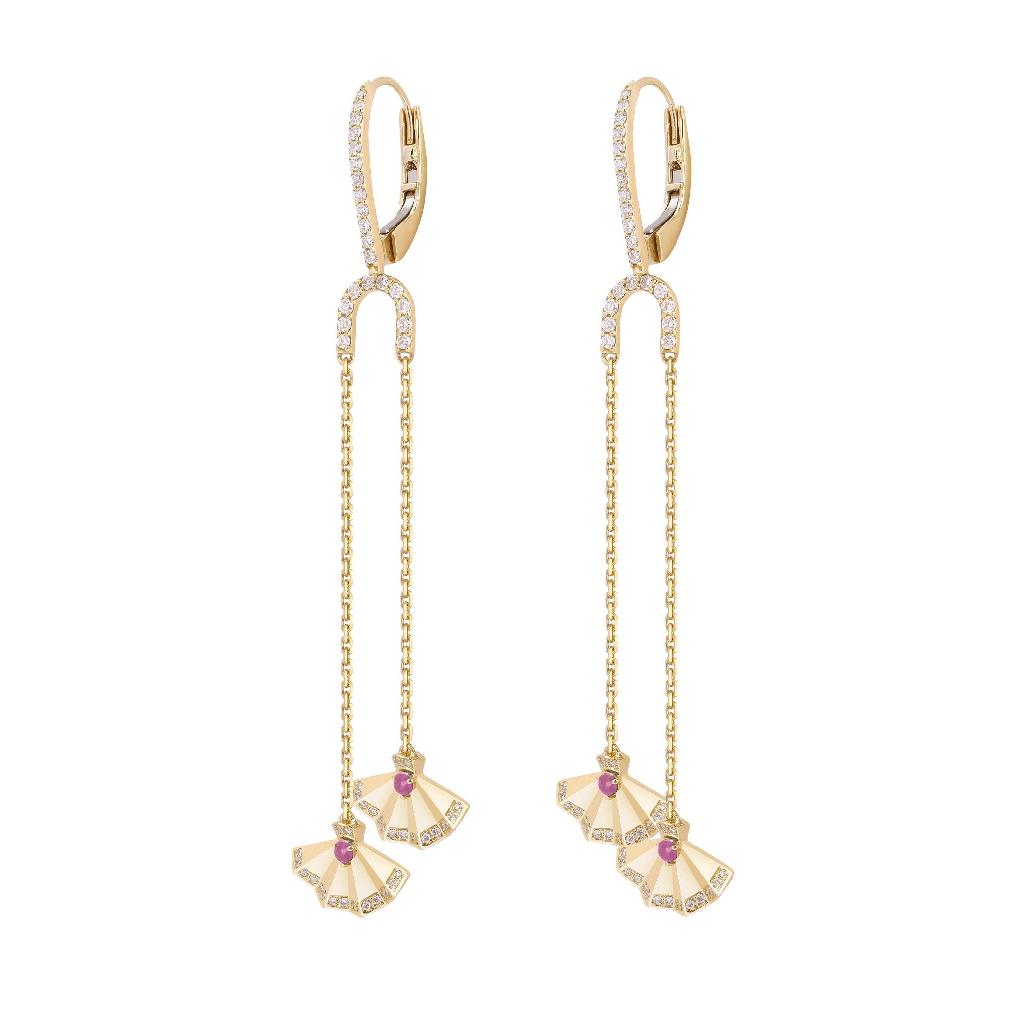 The Muse Two Motif Earring - Khayal Fine Jewelry